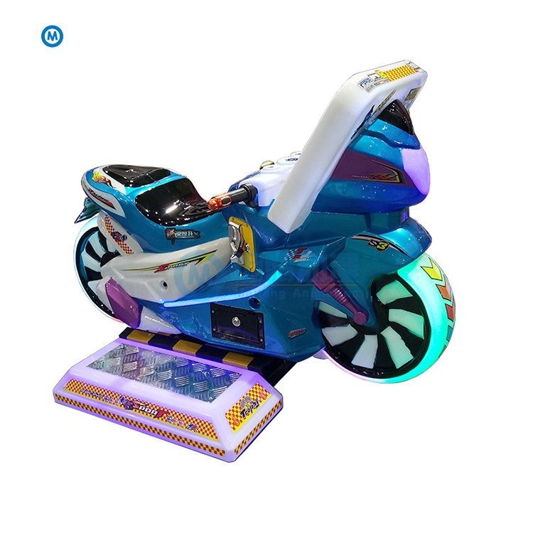 Coin-operated Commercial Children's Motorcycle China Kid Ride On Toys Baby Swing Car With Music