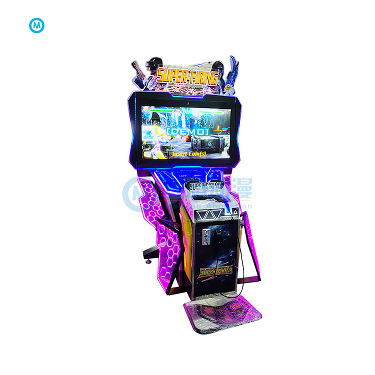 Machine Gun Virtual Reality Games Gold Amusement Coin Operated Arcade Game Machines