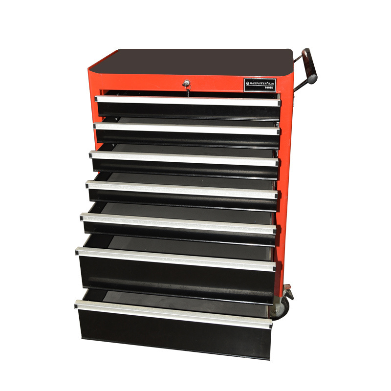 MAXPOWER Non-Slip Plate  Garage Workshop Workbench Storage 7-Drawer Rolling Tool Cabinet