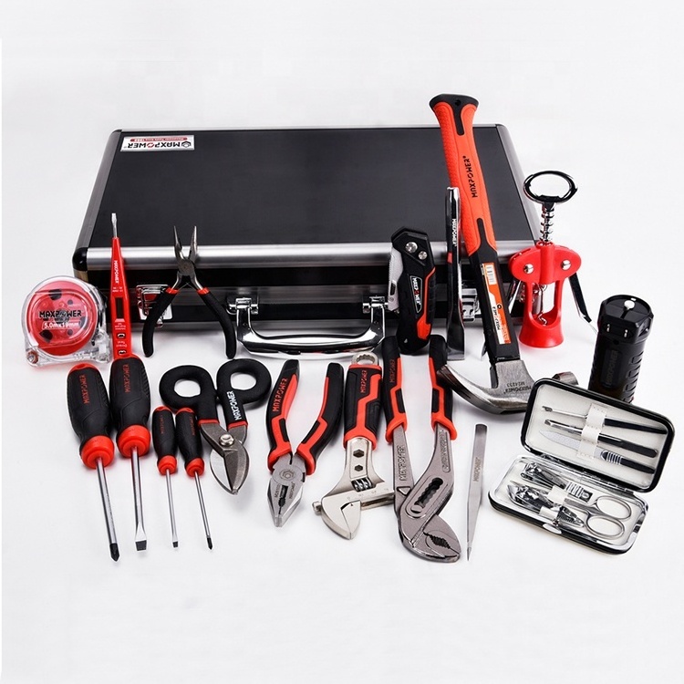 Maxpower Household Repair set maintenance repair hardware tool with Solid Toolbox