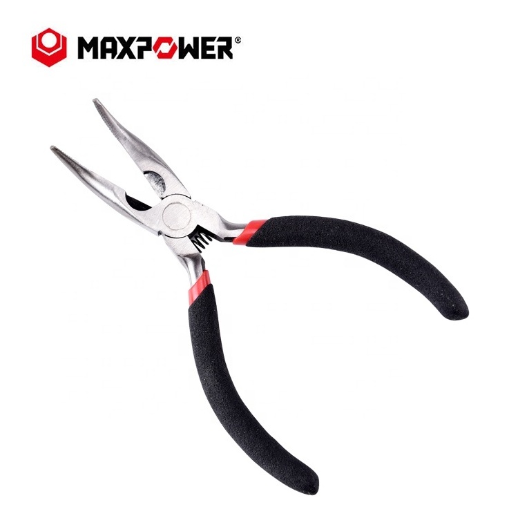 Maxpower 70-DegreeJewelry Making Mini Long Nose Bent Nose Pliers