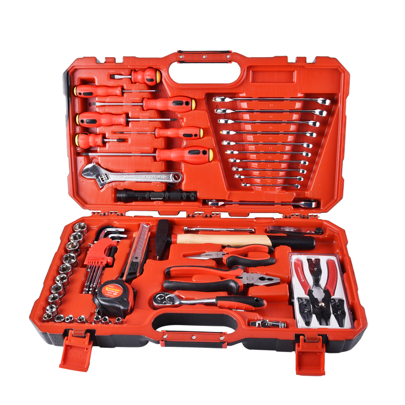 Maxpower 60 Piece Metric Household Hand Tool Kit Auto Repair Tool Set with Portable Toolbox