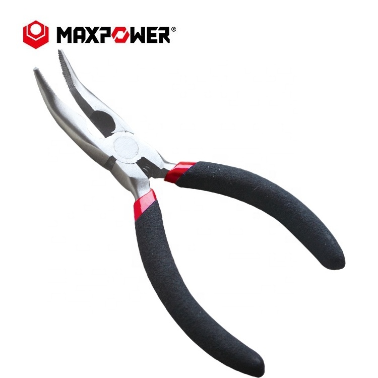 Maxpower 70-DegreeJewelry Making Mini Long Nose Bent Nose Pliers