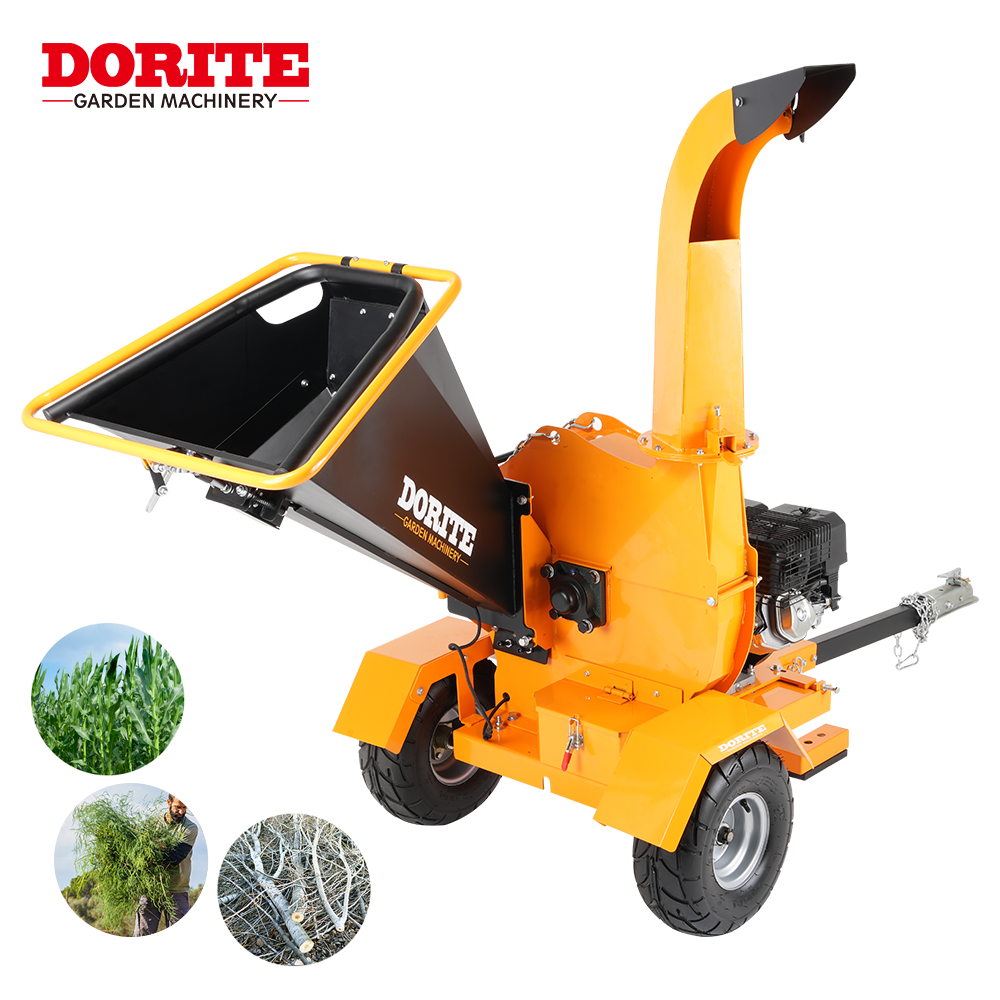 15HP Gasoline Wood Chipper CE License Multifunctional Wood Shredder Forestry Machinery Chaff Cutter