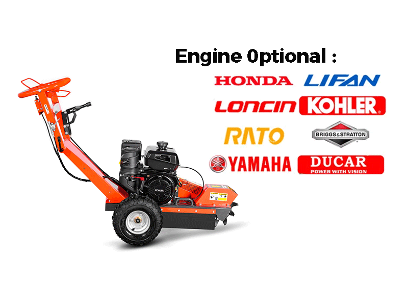 K-maxpower CE High efficient 15hp gasoline powered energy save Forestry machinery professional tree stump grinder