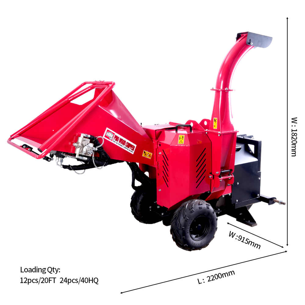 PTO Wood Chipper Powered By Your Tractor's Engine 5inch Chipping Capacity Mulcher Shredder Machine Branch logger Tree Shredder