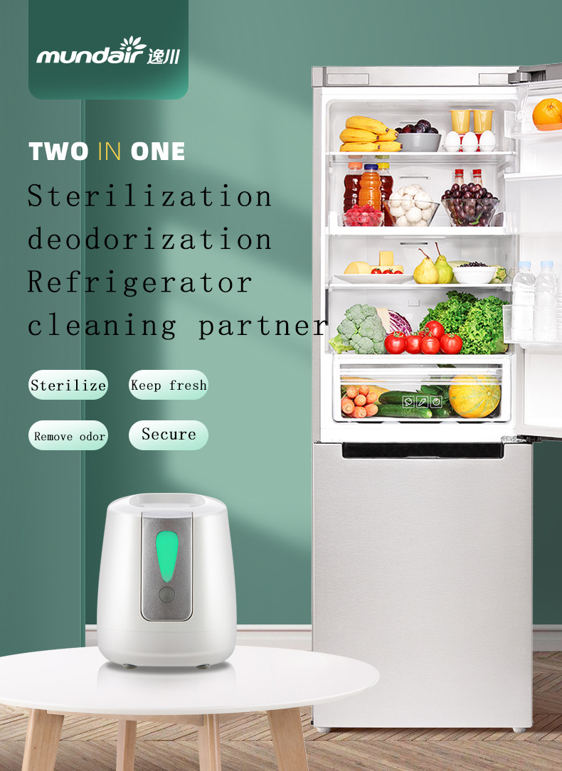 Refrigerator deodorizer USB charging anion air purifier household deodorizer Ozone sterilization fresh-keeping deodorizer