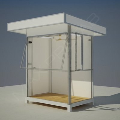 GH121824 vendering kiosk ticket booth prefab mobile service center