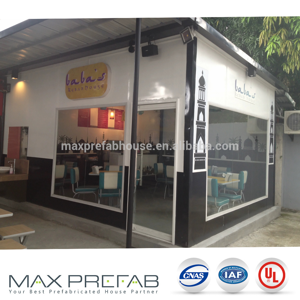 T modular prefabricated house 4 container coffee shop for sale T83