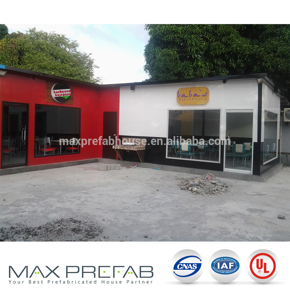 T modular prefabricated house 4 container coffee shop for sale T83