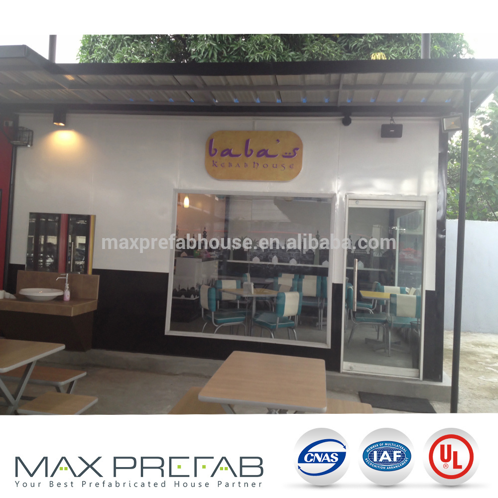 T modular prefabricated house 4 container coffee shop for sale T83