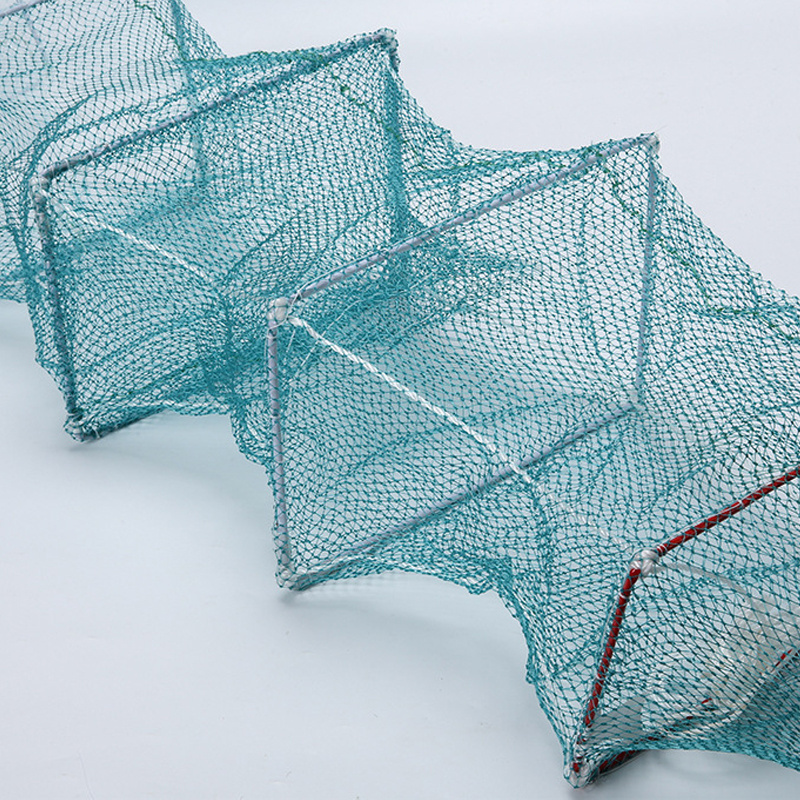 Rectangle Folding Saltwater Crayfish Cage Trap Crab Net Fishing Net Trap