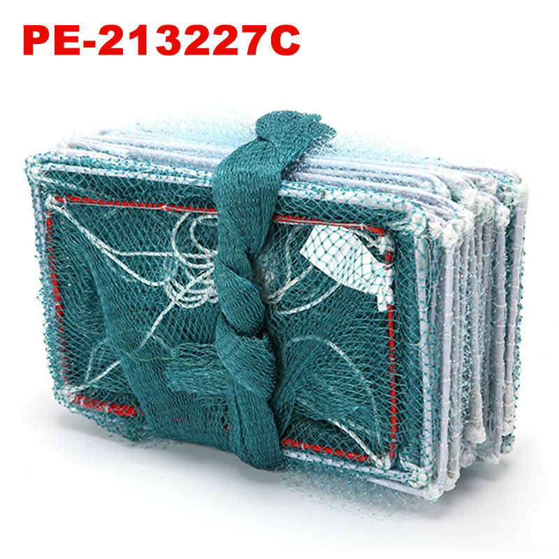 Rectangle Folding Saltwater Crayfish Cage Trap Crab Net Fishing Net Trap