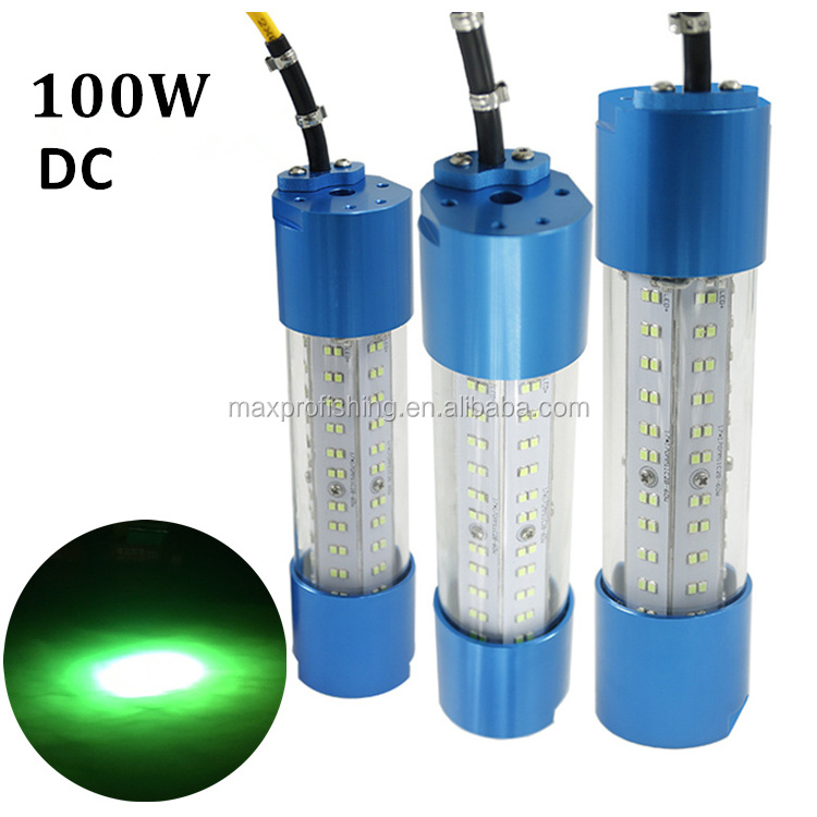 100W DC 12V IP68 Waterproof Squid LED Green Fishing Light