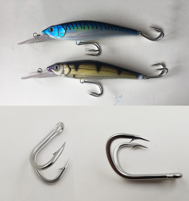 Strong Saltwater Sea Stainless Steel Double Jigging Trolling Fishing hooks