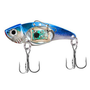 Saltwater Jigging LED Light Electric Metal Vibe Blade VIB Vibrating Fishing Lure