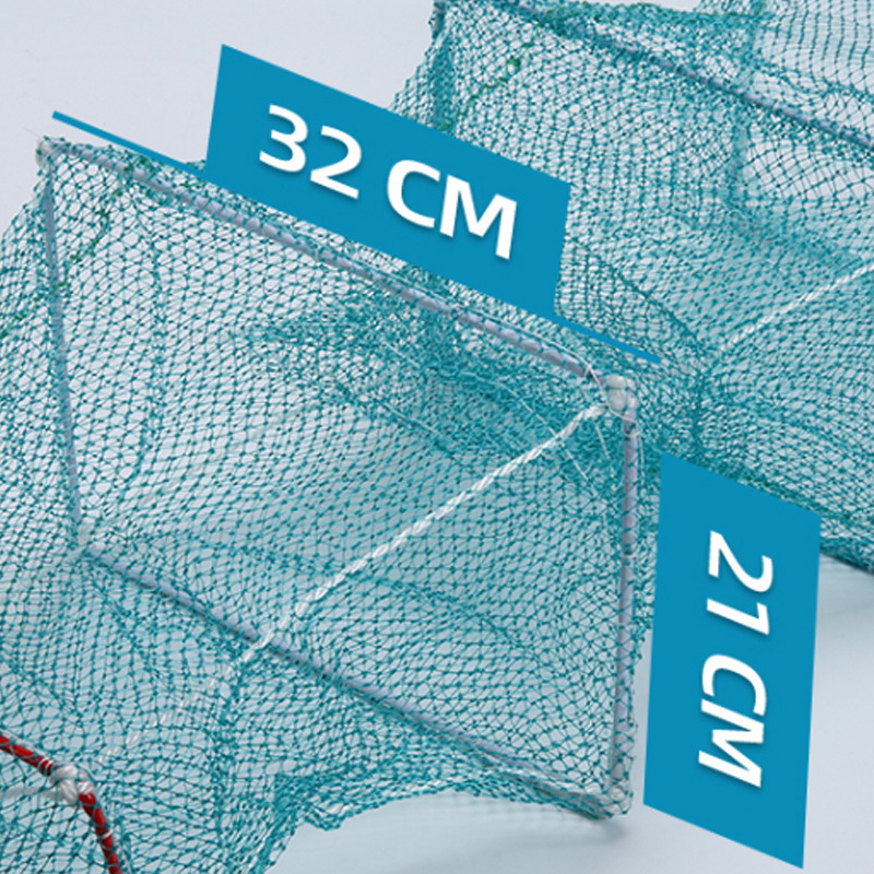 Rectangle Folding Saltwater Crayfish Cage Trap Crab Net Fishing Net Trap