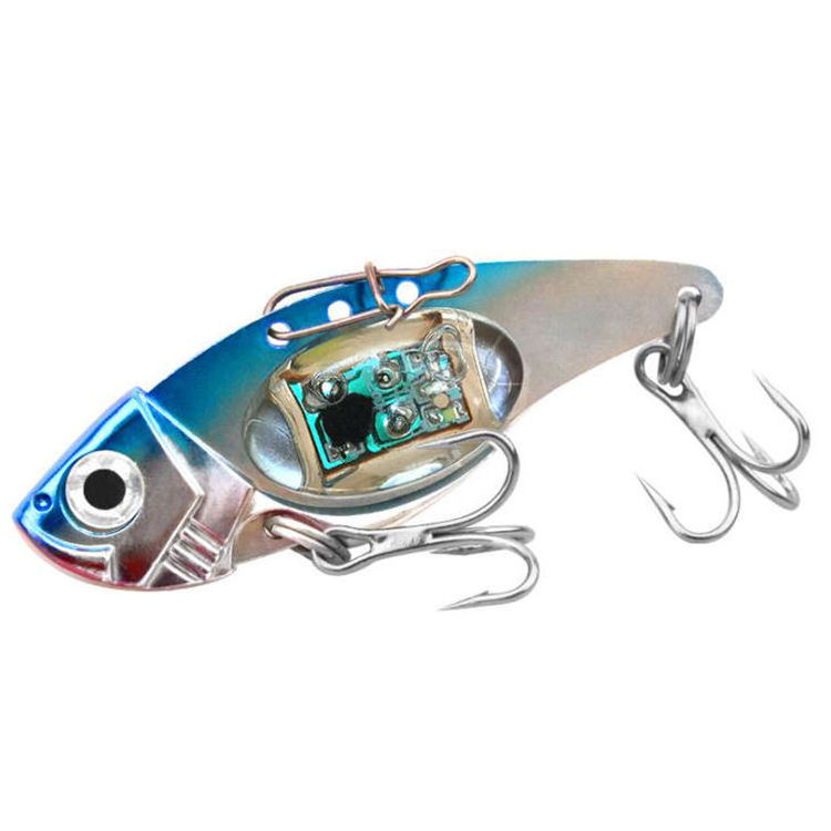 Saltwater Jigging LED Light Electric Metal Vibe Blade VIB Vibrating Fishing Lure