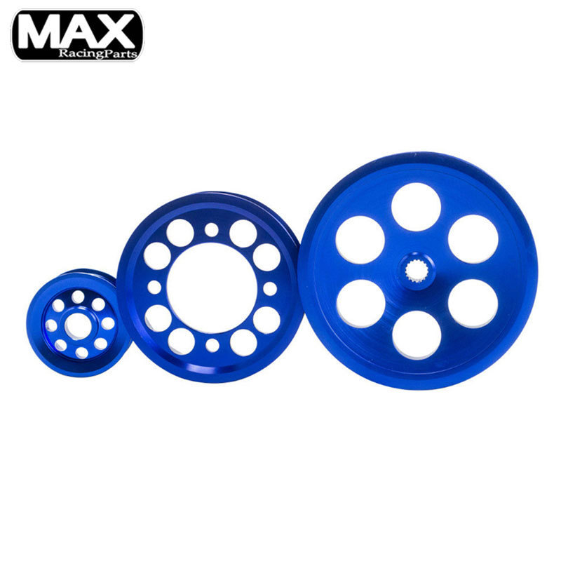 MAX Universal Anodized Aluminum Light Weight Under Drive Crank Pulley For 93-97 Toyota Supra 2JZGTE JZA80 V6 3.0L