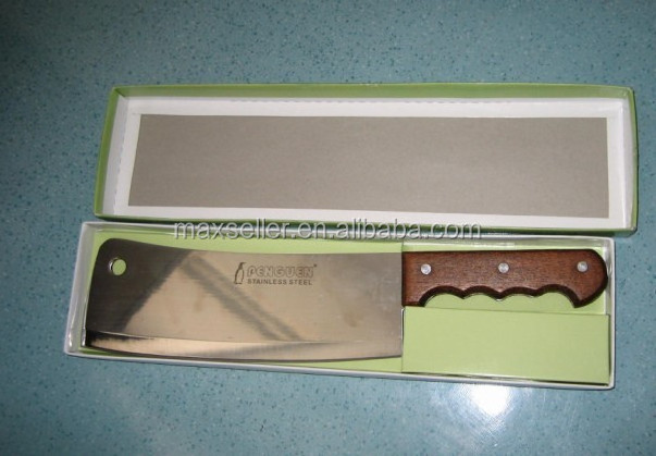 Top quality 10''  meat chopper  butcher kinf chef knife with wooden handle