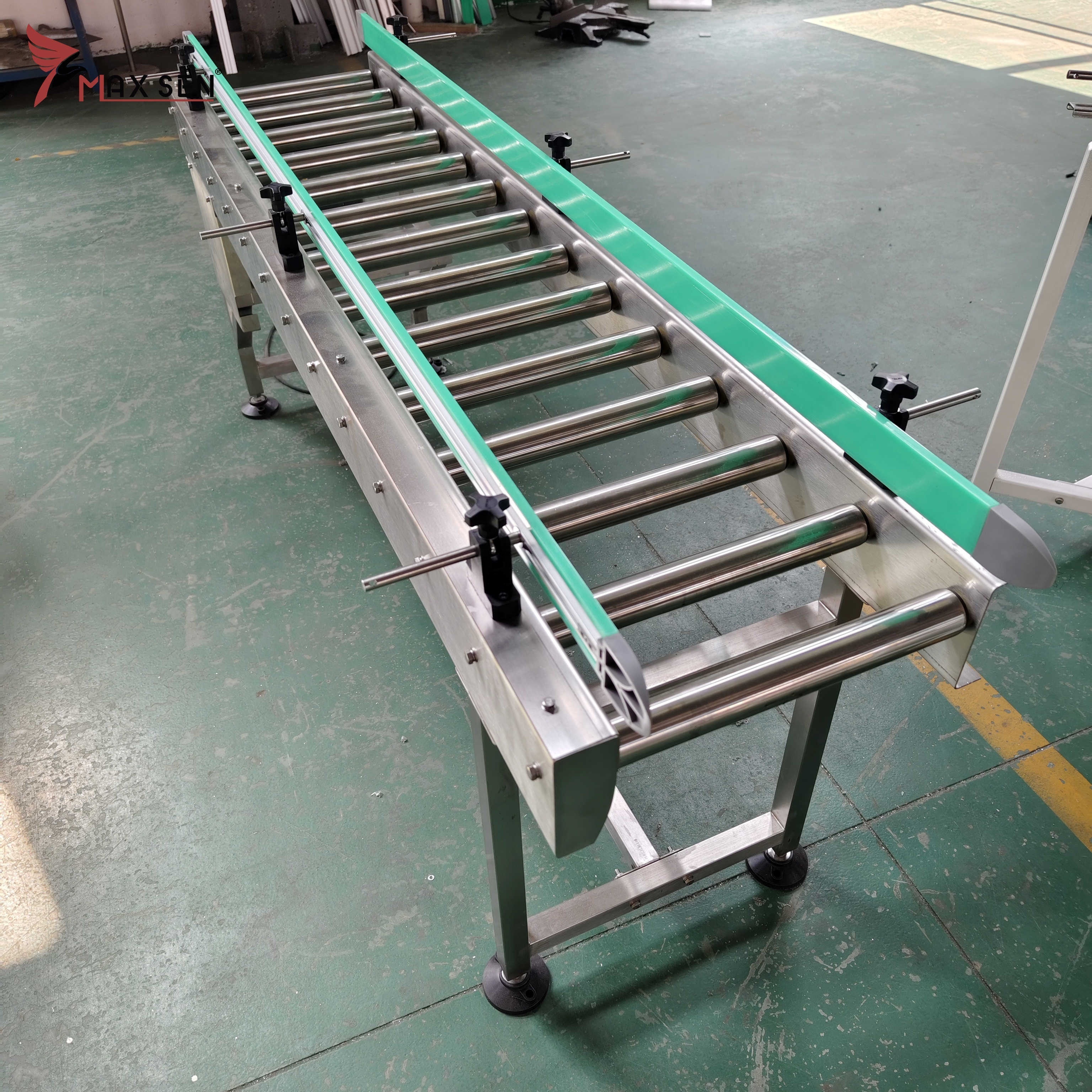 Food Beverage Pallet Refrigerator Package Turntable Galvanized Carbon Stainless Steel PVC Belt Chain Gravity Roller Conveyor