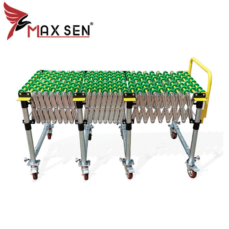 Skate Wheel Flexible Conveyor Telescopic Roller Conveyor for Truck Container Loading Unloading