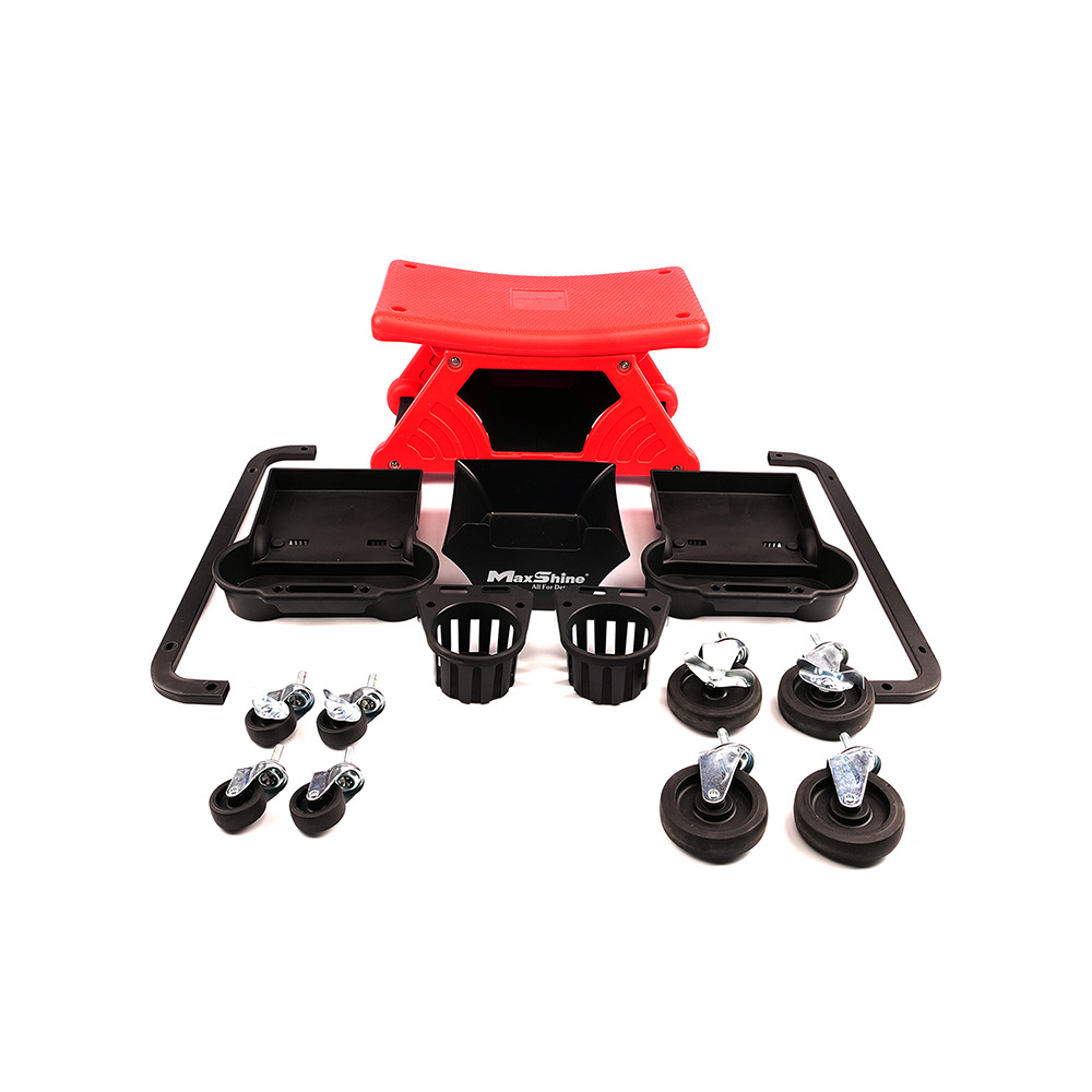 Maxshine New Mobile Rolling Creeper Seat For Mechanics Detailer's Car Detailing Stool