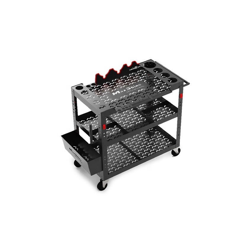 Maxshine New Premium Steel Detailing Rolling Trolly PRO Rolling Detailing Cart