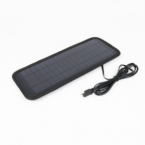 5w 12v solar panel fabric trickle current charger battery maintainer of car RV Motorcycle Boat Marine & Trailer