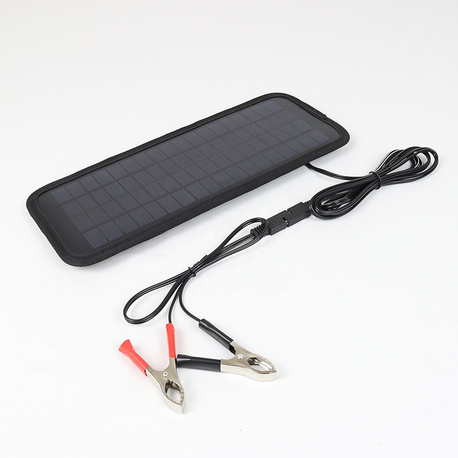 5w 12v solar panel fabric trickle current charger battery maintainer of car RV Motorcycle Boat Marine & Trailer