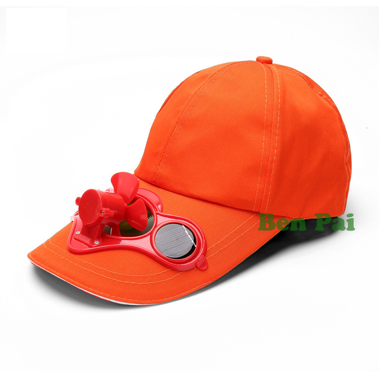 No Batteries Beach Hats Solar Powered Baseball Solar Fan Hat