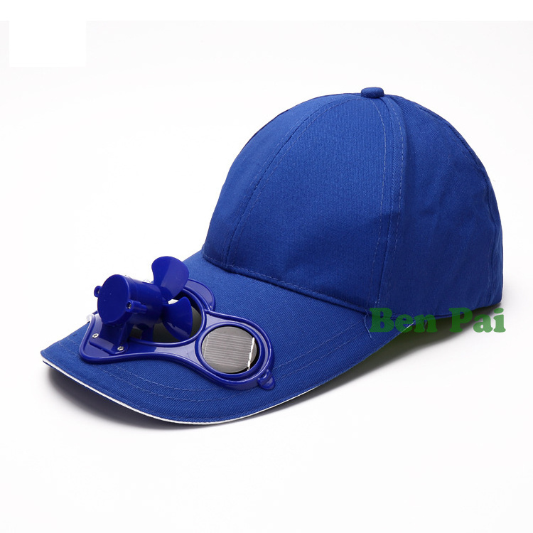 No Batteries Beach Hats Solar Powered Baseball Solar Fan Hat