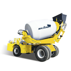 Maxtone 1.5m3 4cbm self loading small mobile concrete mixer machine, self-loading concrete mixer truck