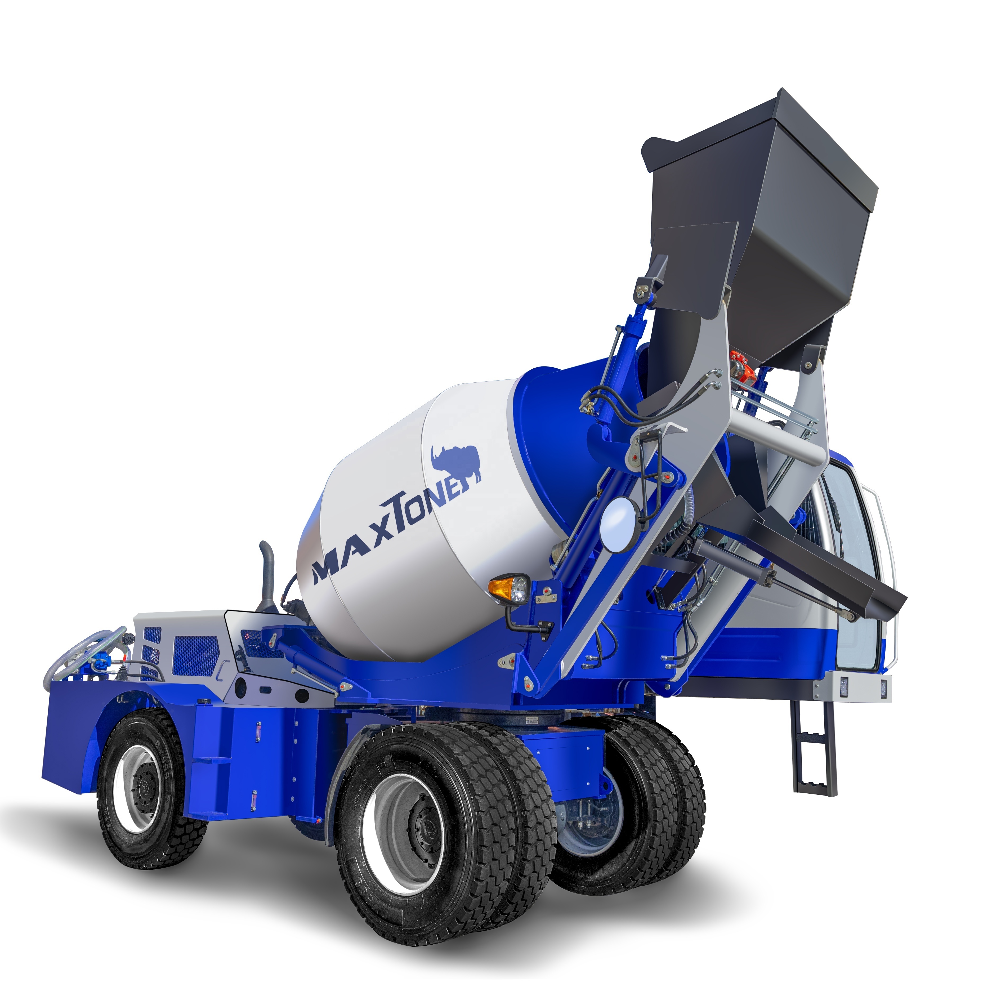 epa4 europe 5 Diesel Engine 4wd self loading  Concrete Mixture Machine mini automatic loading cement mixer