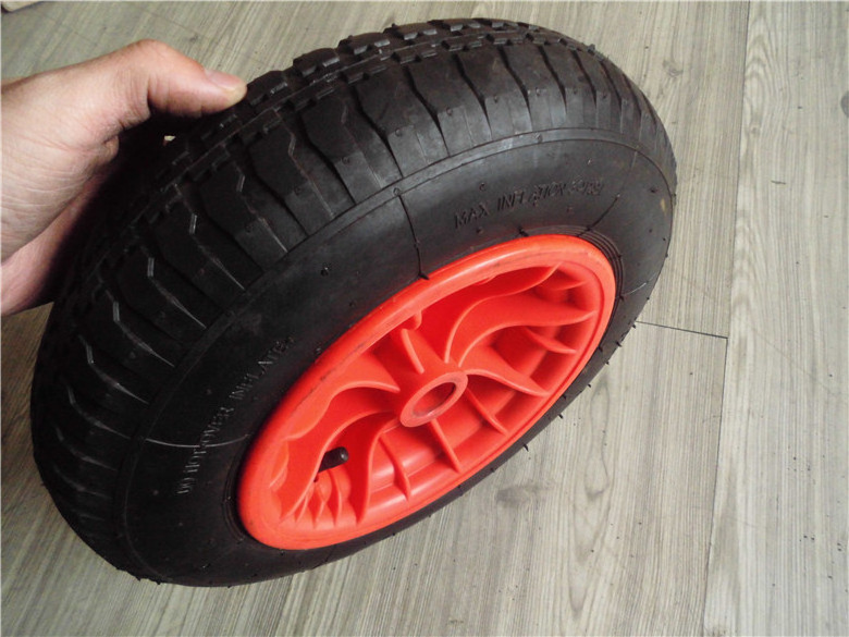 350mm (14-Inch) Pneumatic Wheelbarrow Wheel 3.50-8 Replacement Tyre for Wheelbarrow/Truck/Trolley