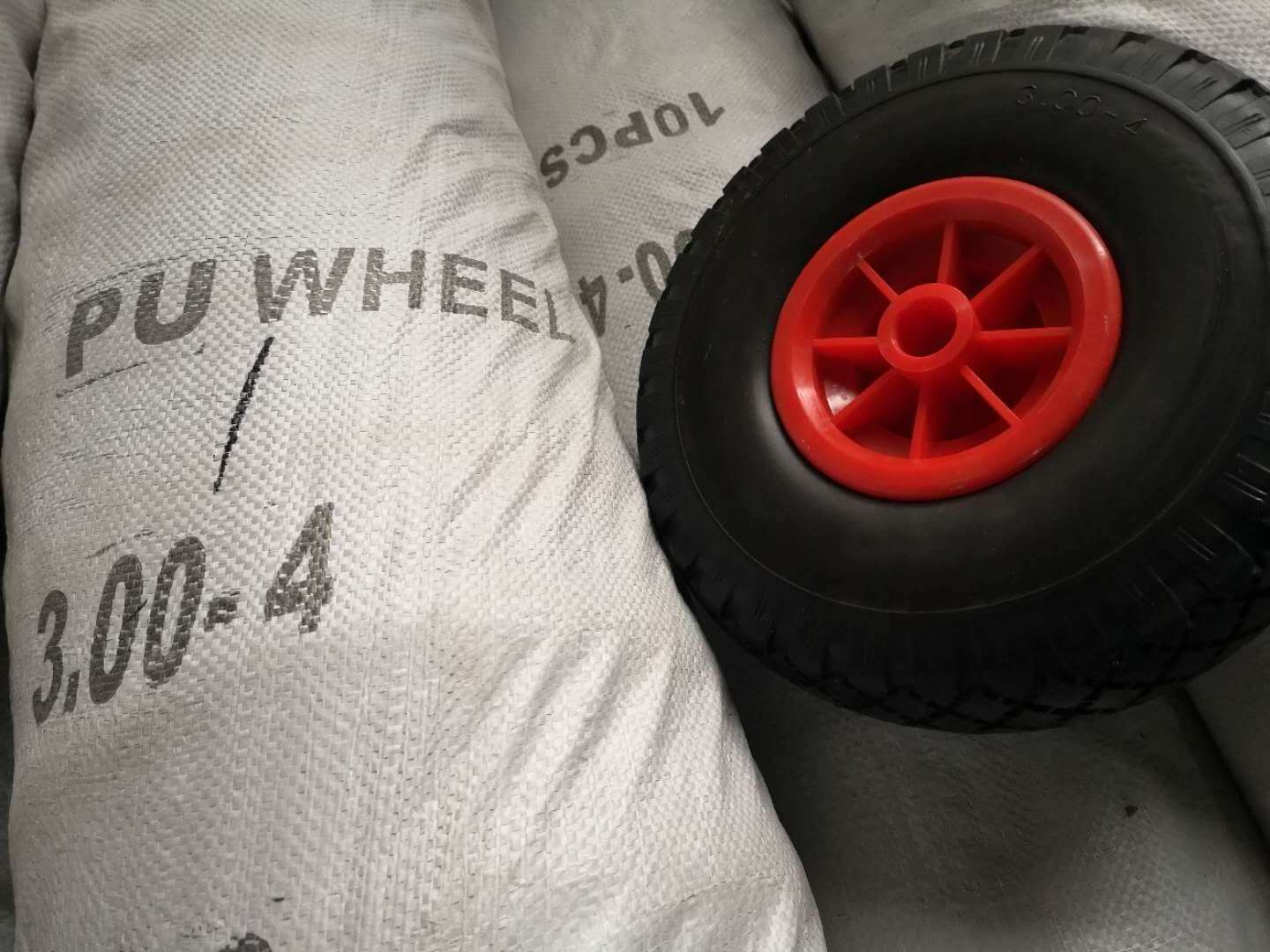 300-4 10inch puncture free flat cart wheel Trolley wheel Pu Foam Wheel  1 buyer