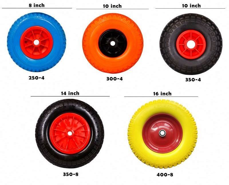 Golf cart PU foam wheel solid wheelbarrow wheel flat free tyre for wheel barrow and carrier