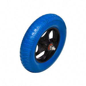 Solid rubber wheelbarrow wheel Puncture Proof Tyre PU foam wheel