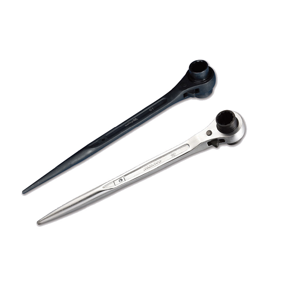 13mm x 17mm Hex Drive Double Sided Sharp Tail Podger Ratchet Wrench Black