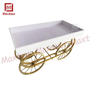 Wedding Display Sweet Candy Cart Wedding Party Decoration Event Dessert Cart With Wheels Fast Food truck for Pitch