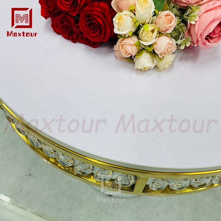 Wholesale Customized round Dining Table with Artificial Diamond Wedding Table  for Wedding Event Laundry Use