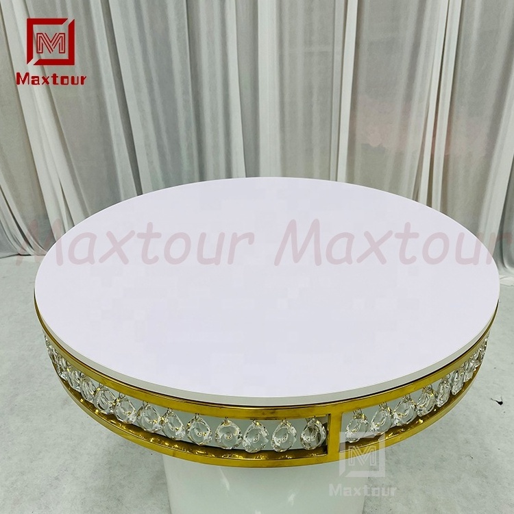 Wholesale Customized round Dining Table with Artificial Diamond Wedding Table  for Wedding Event Laundry Use