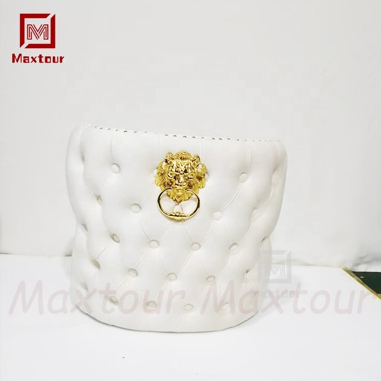 Luxury Decorative Chair With Special Design Gold Lion Ring Back Throne Home Use Dining Chairs