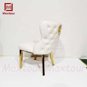 Luxury Decorative Chair With Special Design Gold Lion Ring Back Throne Home Use Dining Chairs