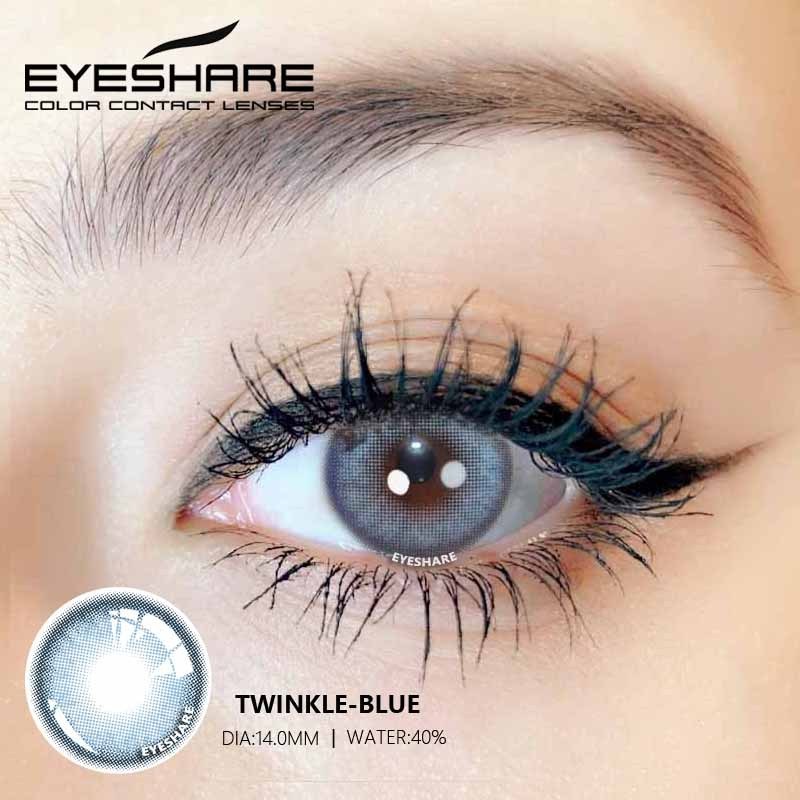 EYESHARE 1 Pair (2pcs) NEW Fashion Lenses TWINKLE Series Color Soft Cosplay Contact Lenses for Eyes