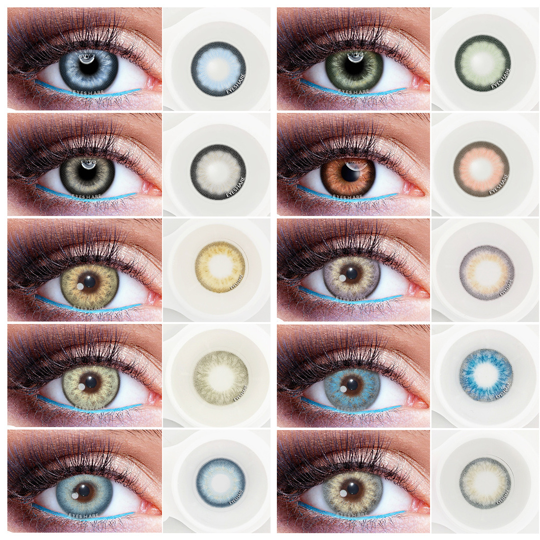 EYESHARE Lentilles De Contact De Couleur Color Contact Lenses Cosmetics Contacted Lens Cosplay Beauty Colored lens