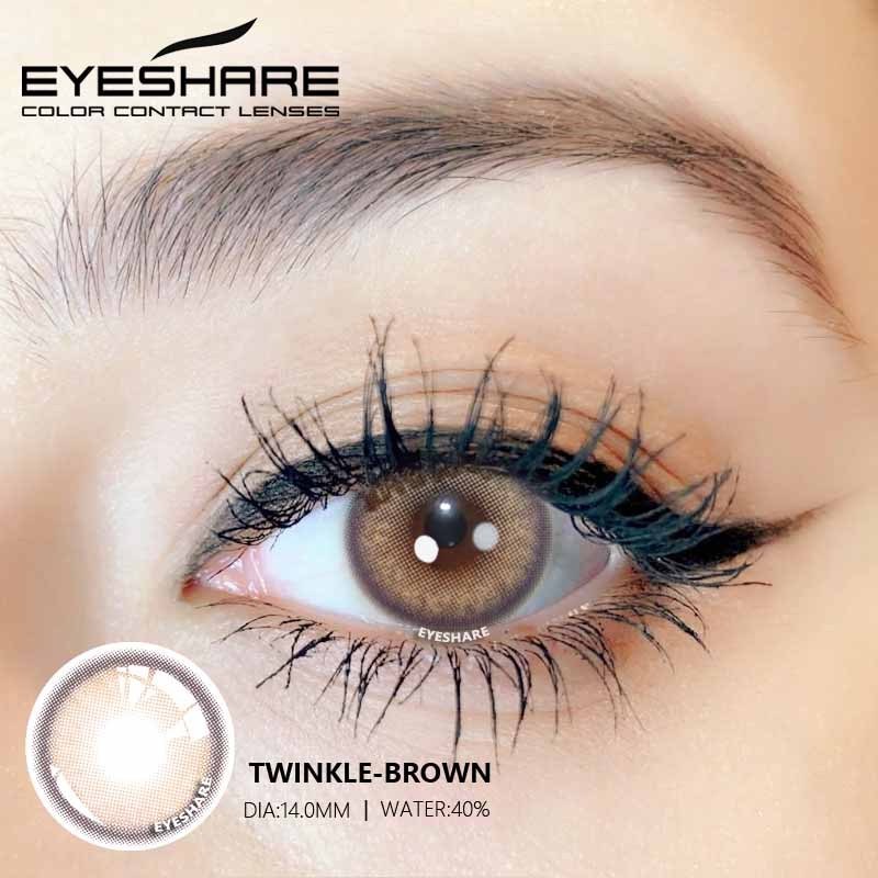 EYESHARE 1 Pair (2pcs) NEW Fashion Lenses TWINKLE Series Color Soft Cosplay Contact Lenses for Eyes