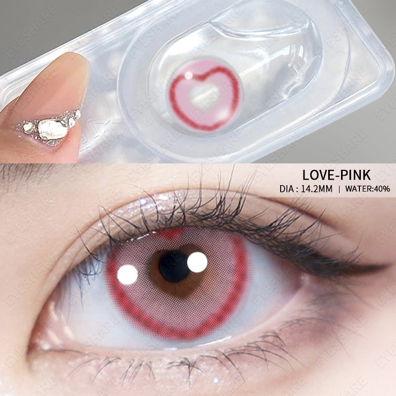 Eyeshare Lentes De Contacto Natural Eyes Colored Lens Cosplay Cosmetic Eyes Lens Heart-shaped Color Contacts Lenses