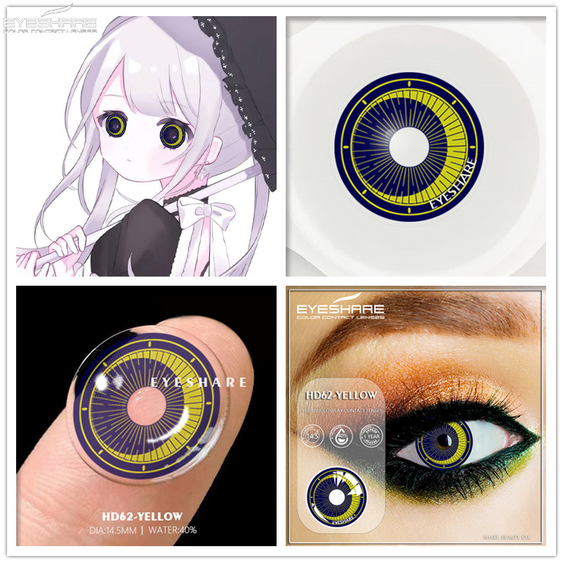 EYESHARE Multicolored Lenses Anime Cosplay Sharingan Eyes Colored Lenses for Eye Cosmetics White GrayTone Lens Contact Lenses