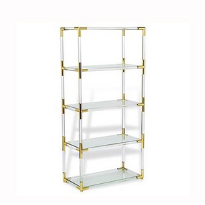 VONVIK Clear Acrylic Lucite Ladder Shelf Bookshelf Ladder Decorative Shelves